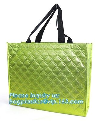 Promotional custom printing shopping tote bag PP laminated foldable handle non woven bag, promotional shopping nylon non