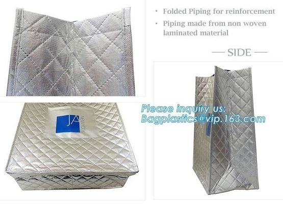 Wholesale factory custom fashion laminated non woven bag, Shopping printing fabric insulated foldable bag, custom pp non