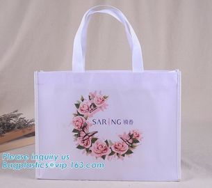 Hot Sale Promotional Tote Plastic Gift Shopping Non Woven Bag for Women, laminated non woven bag special supermarket sho