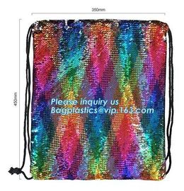 Shining Sequin Backpack Back Pack,Glitter Drawstring Backpack Bling Shining Bag Shoulder Bag Sequin Backpack, bagplastic