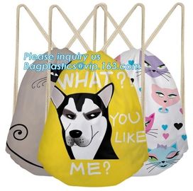 Custom Laundry Polyester Waterproof Drawstring Cosmetic Bag,custom long handle polyester supermarket shopping bag pack