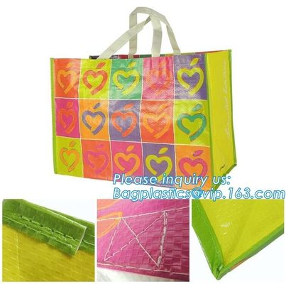 Hot Sale Promotional Colorful Custom Reusable PP Woven Shopping bag,Tote Fabric Polypropylene Laminated PP Non Woven Bag