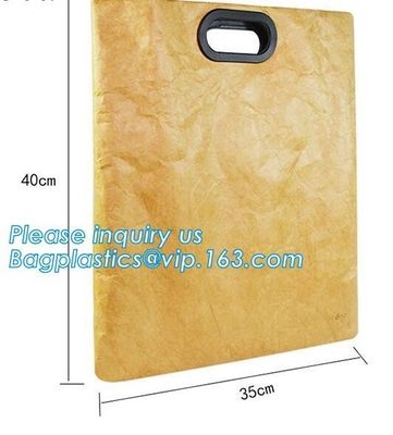 Waterproof reusable brown paper collapsible shopping bags custom logo printed Tyvek bags,Eco friendly waterproof tyvek p