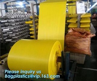 Pp Fabric Woven Sack Rice Bag Roll For Agriculture,60cm width virgin colorful flat surface tubular PP woven fabric roll