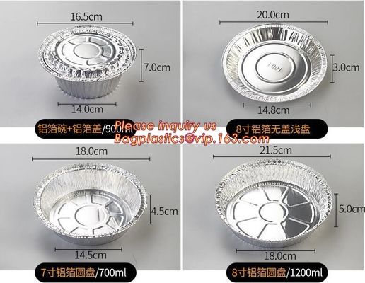 7 inch 8 inch and 9 inch Round Cake Foil Pan,Factory Price Rectangular Disposable Aluminum Foil Container bagease packag