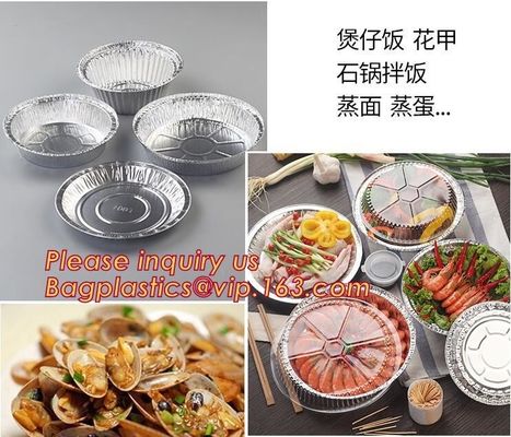 Round Disposable Aluminium Foil Containers for Food Packaging,catering disposable rectangular aluminum foil food contain