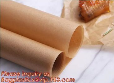 Bleached with Unbleached Greaseproof Paper for food wrapping,Environmental friendly and green greaseproof food packaging