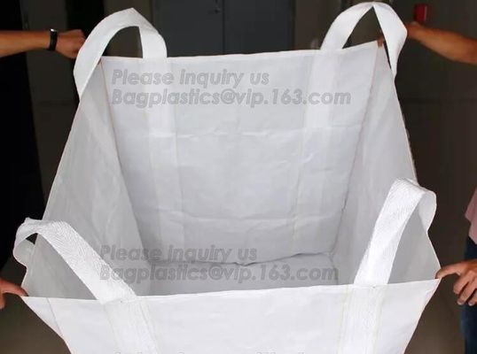 China Factory price 100% new material 1 ton 1.5 ton PP bulk bag woven big bag jumbo bags FIBC,polypropylene pp woven bul