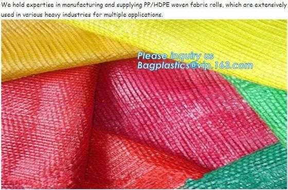 45*75cm Orange Russia PE Knitted plastic raschel leno mesh packing bags for Agriculture fruit vegetable onion garlic cab