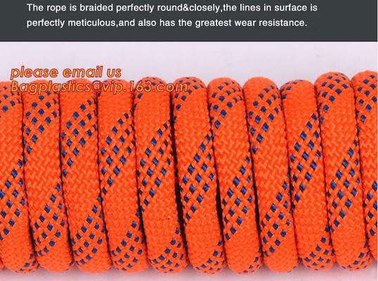 6mm accessory cord climbing rope nylon 66, high strength fire escape safety climbing rope