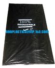 100% Biodegradable Compostable Grocery Shopping bag T-Shirt Bag for Take Out, compostable doggie poop bags