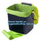 tie top caddy liners, corn starch plastic bag / compost T-shirt bag / 2.5mil thickness plastic bag, durable bags garbage