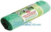 China biodegradable compostable plastic trash bag on roll, 100% COMPOSTABLE PLASTIC T-SHIRT BAG- ITALY MARKETS