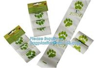 Eco friendly Dog Waste Pet Poop Bags Refill Rolls with dipenser, bone shape dispenser eco biodegradable dog poop waste