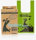 Cornstarch made biodegradable compostable dog poop bags, biodegradable compostable plastic poop dog print bag
