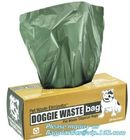 cornstarch 100% compostable biodegradable dog poop bags, compostable pet poop dog print bags, Pick Up Waste Pet Dog Poop