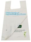 100%Biodegradable and Compostable T-shirt Bags/vest carrier PE plastic bag, vest carrier plastic T-shirt shopping bag