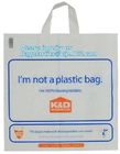 100% Compostable Carrier Plastic Biodegradable T-Shirt Bags With Logo, die cut handle cloth carrier shopping, shopper