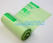 eco friendly wholesale cornstarch custom color printed 100% biodegradable compostable plastic garbage bags on roll