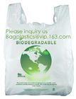 Organic Recycling and compostable bag,Eco friendly Compostable,compostable biobased plastic tshirt bag bagease bagplasti