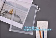 plastic Zippered Envelope Ziplock Waterproof PP Bags Seamless Slider Closure Storage Pouch for A4 Paper,Magazine,Memo