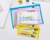 4 sizes in 1 set mens travel document bag, a3 a4 a5 clear PVC cosmetic bag or mesh bag with zipper