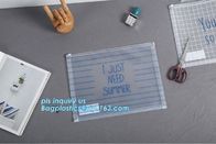 PE & PP double slider wholesale pe plastic file pouch with zipper, PP Plastic Slider Zip Lock A4 Doucment Files Holder B