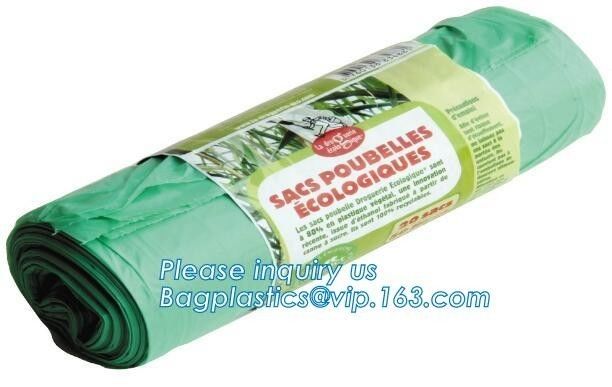 100% biodegradable compostable self adhesive plastic bags, 100%certified compostable bags for lawn and leaf
