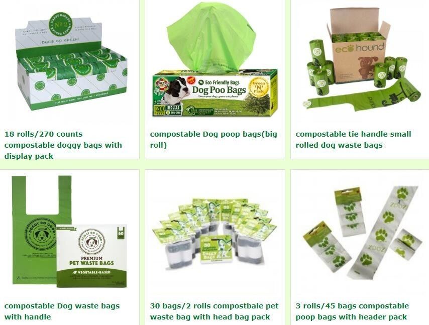 Compostable disposable biodegradable plastic garbage bag, 100% compost biological garbage bags for trash bin