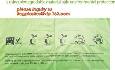 100% Environment Friendly Compostable Cornstarch Garbage Bags, composted manure fertilizer soil packaging bag