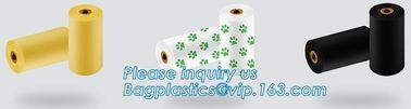 Biodegradable and compostable PBAT handle bag, compostable handy bag, die cut handle, soft, handle Compostable trash bag