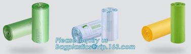 Biodegradable and compostable PBAT handle bag, compostable handy bag, die cut handle, soft, handle Compostable trash bag