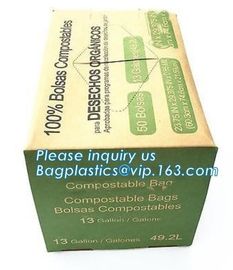OEM 100% Compostable Eco Friendly Biodegradable Garbage Bags, 100% biodegradable compostable plastic garbage bags