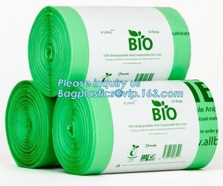 Eco Friendly Disposable Biodegradable and Compostable Kitchen Waste Trash Collection, Biobased Refuse Sacks, Gallon Frie