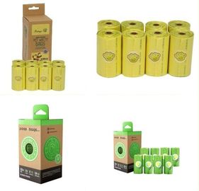 Biodegradable Plastic Pet Trash Bag, PBAT Compostable Bag in rolls, Compostable t-shirt bag, degradable bag manufacturer