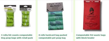 customized flushable toilet compostable plastic dog poop bag / balloon dog, Compostable Packing Bag, Compostable biodegr