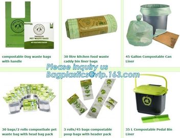 Biodegradable Plastic Bag Compostable Plastic T-shirt bag, compostable disposable plastic Biodegradable Garbage Bag