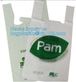 Biodegradable &amp; Compostable Transparent Poly Flat Bags On Roll With Paper Core For Supermarket, Food Waste Caddy Liner