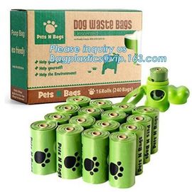 eco friendly epi biodegradable dog poop bags on roll, Cornstarch Based Eco Compostable Dog Poop Pick Bag - 4Refill Rolls