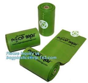 eco friendly epi biodegradable dog poop bags on roll, Cornstarch Based Eco Compostable Dog Poop Pick Bag - 4Refill Rolls