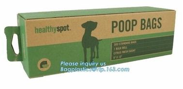 Eco Friendly PE Custom Logo Printed Dog Poop Bag Clean Up Bags, Eco Biodegradable Dog Poop Bag For Pet