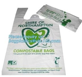 Biodegradable White Trash Bags Compostable Food Waste Bags, cornstarch 100% biodegradable compostable bags on roll for f