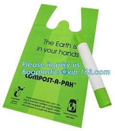 Compostable eco-friendly material non toxic food grade t shirt bread packaging plastic bag