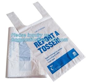 awesome quality compostable t shirt plastic bags, corn starch plastic bag / compost T-shirt bag / 2.5mil thickness plast