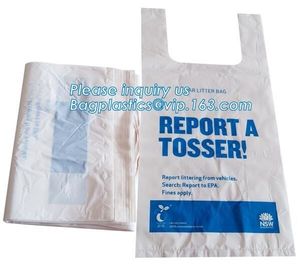 awesome quality compostable t shirt plastic bags, corn starch plastic bag / compost T-shirt bag / 2.5mil thickness plast