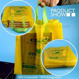 100% fully biodegradable compostable nonwoven shopping bag, cornstarch 100% biodegradable compostable plastic supermarke