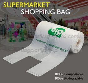 promotional fully biodegradable compostable non woven shop bag for food packing, 100% biodegradable compostable plastic