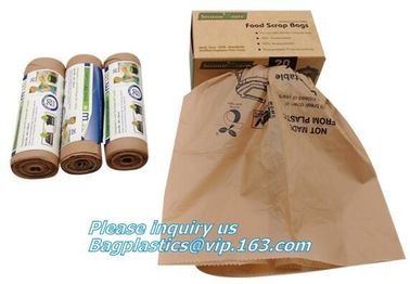 drawstring 100% eco friendly direct manufacturing factory compostable garbage bags on roll, Sealing &amp; Handle and Customi