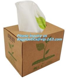 100% biodegradable compostable drawstring non plastic trash bag customized, eco biodegradable compost plastic drawstring