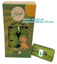 PE Compostable dog poop bag/ pet waste Bags, Leak Proof Dog Waste Poop Bags, Environment Friendly Compostable Dog Pet Po